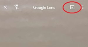 Googleレンズの使用画面
